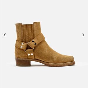 RE/DONE Cavalry Cowboy Boot in Caramel Suede
